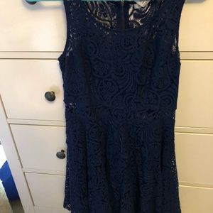Navy lace dress